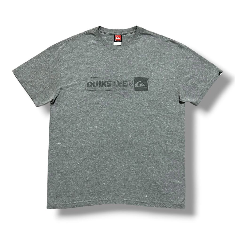 Vintage Quiksilver Shirt Surf Skate Graphic Tee y2k Gray Mens Large